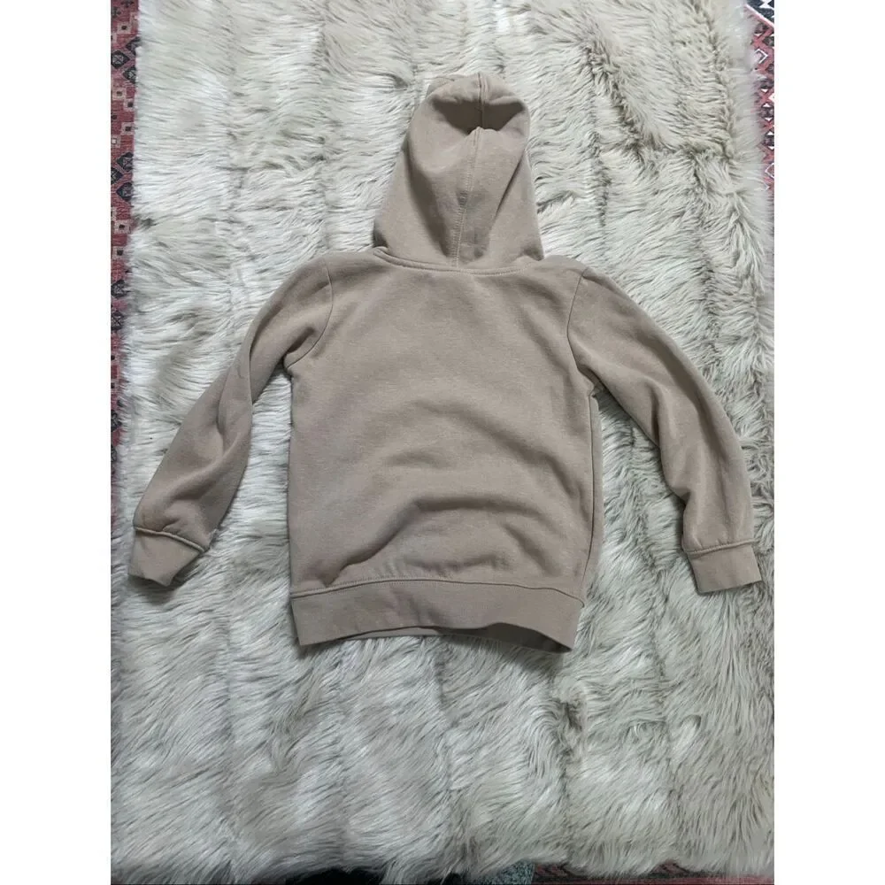 Nike Big Kids Beige Tan Hoodie with Graphic Logo Size  4-5